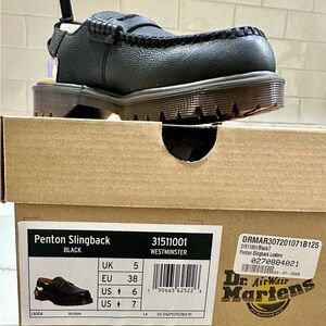 Dr. Martens Penton Slingback Black Women’s Penny Loafer NIB